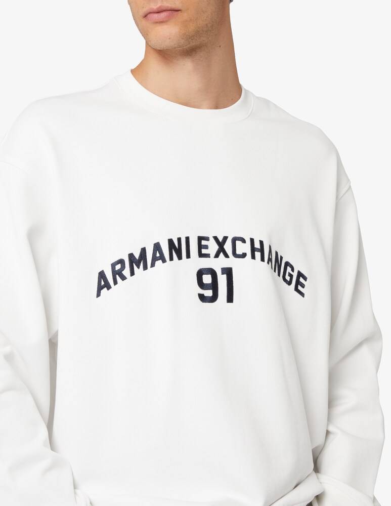Armani Exchange Felpa Girocollo Ax Arched