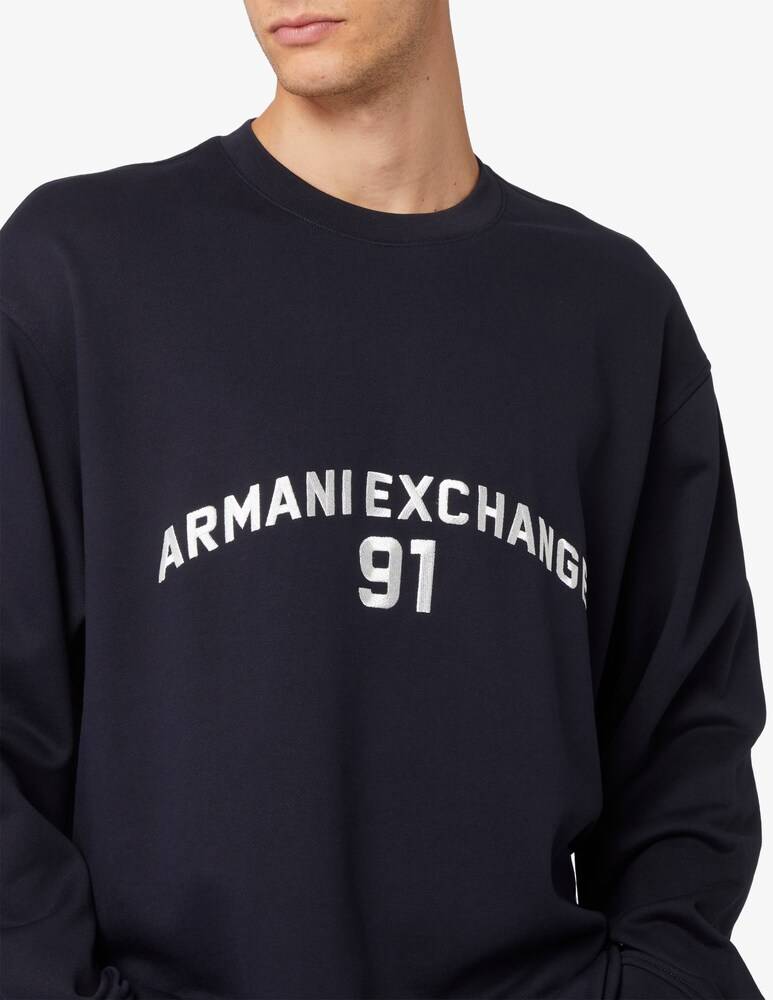 Armani Exchange Felpa Girocollo Ax Arched