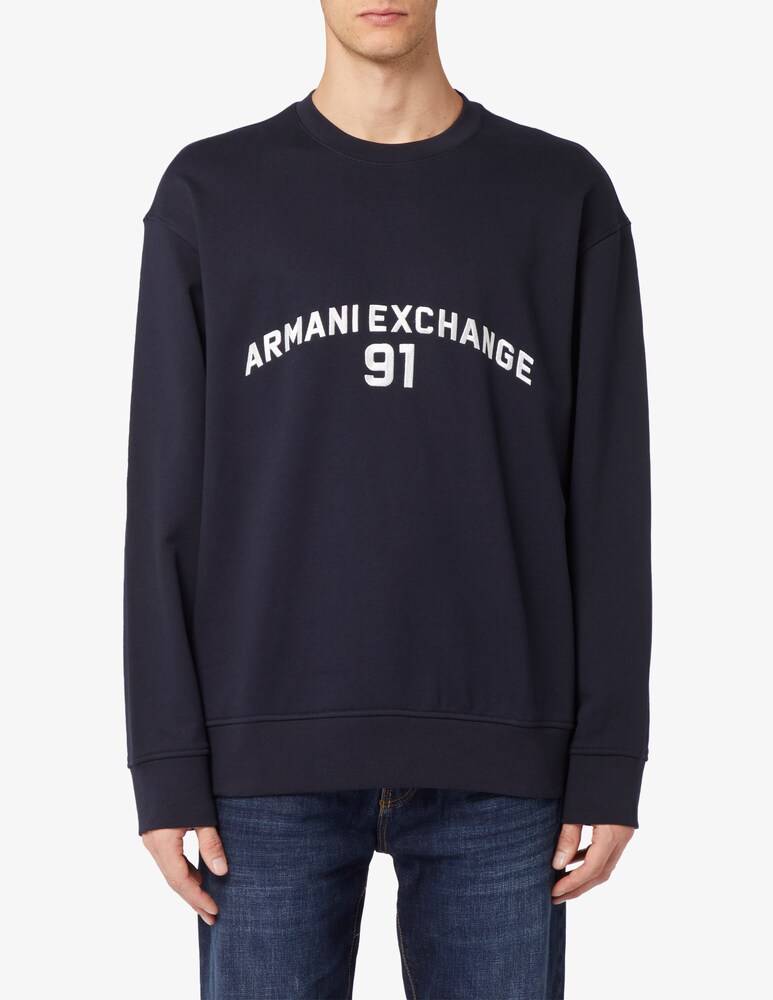 Armani Exchange Felpa girocollo ax arched