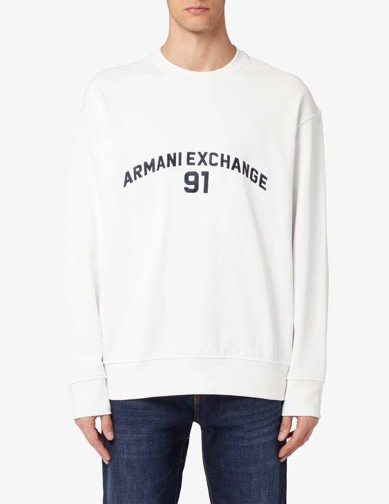 Armani Exchange Felpa girocollo ax arched