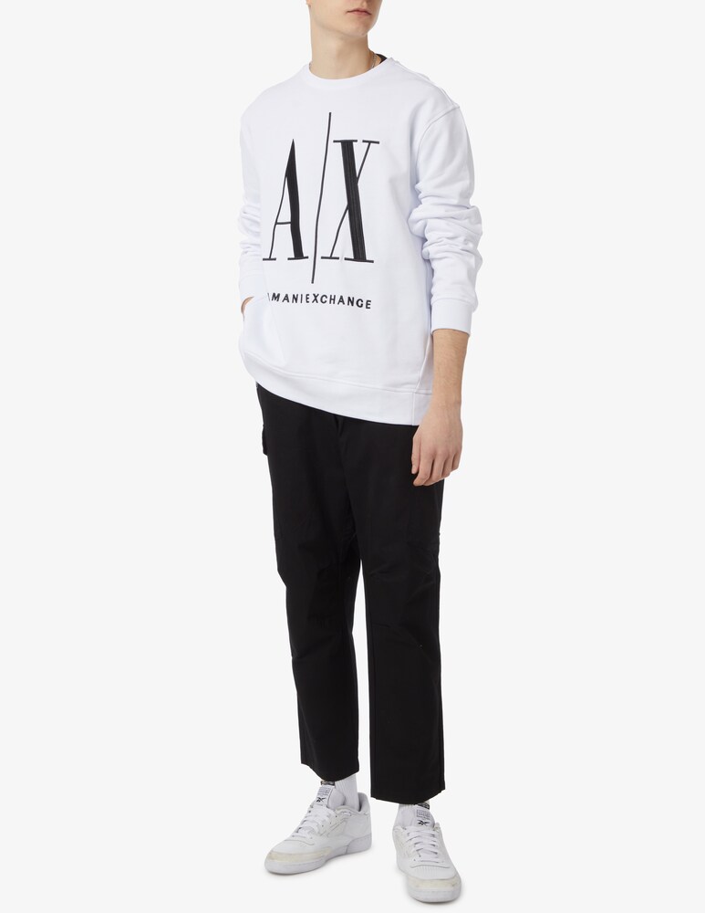 Armani Exchange Felpa Girocollo Icon French Terry Big Logo