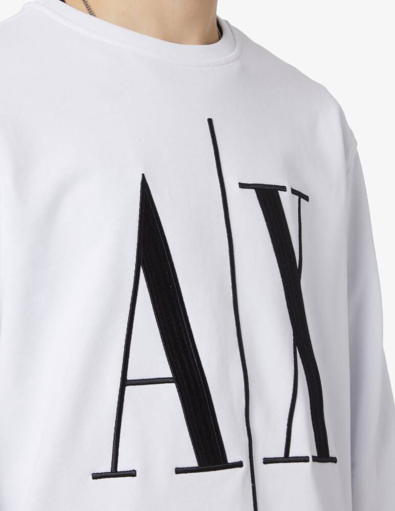 Armani Exchange Felpa Girocollo Icon French Terry Big Logo