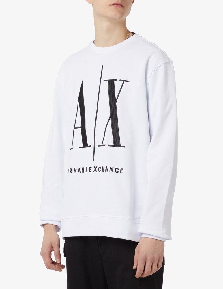 Armani Exchange Felpa girocollo icon french terry big logo