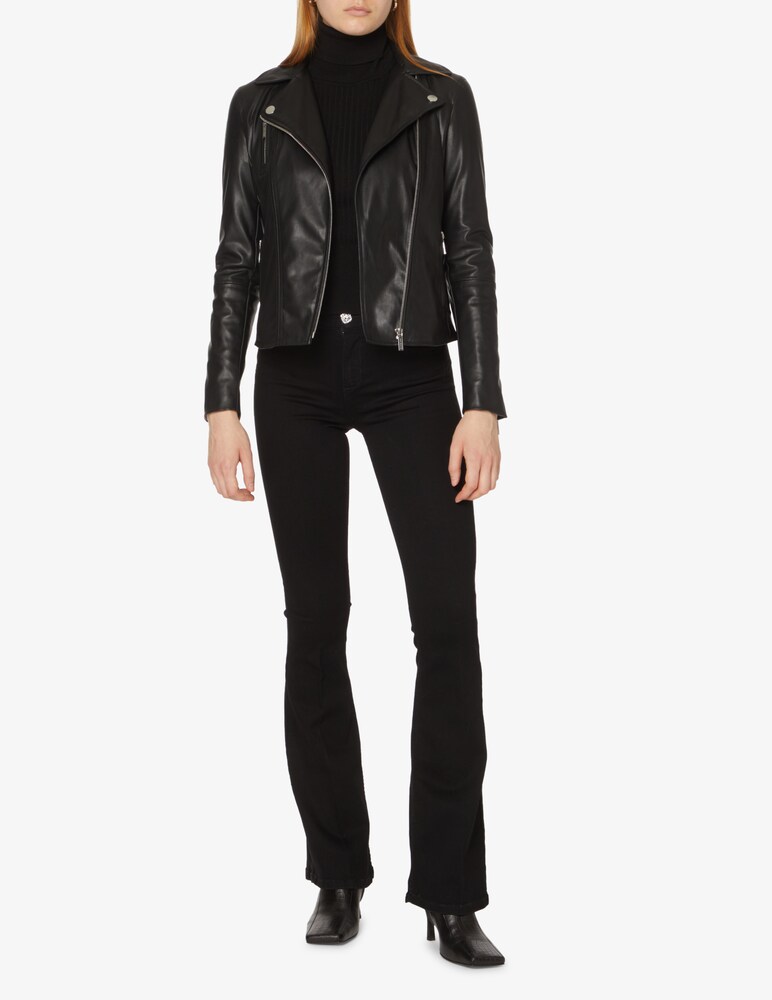 Armani Exchange Giacca Biker In Ecopelle - Nero