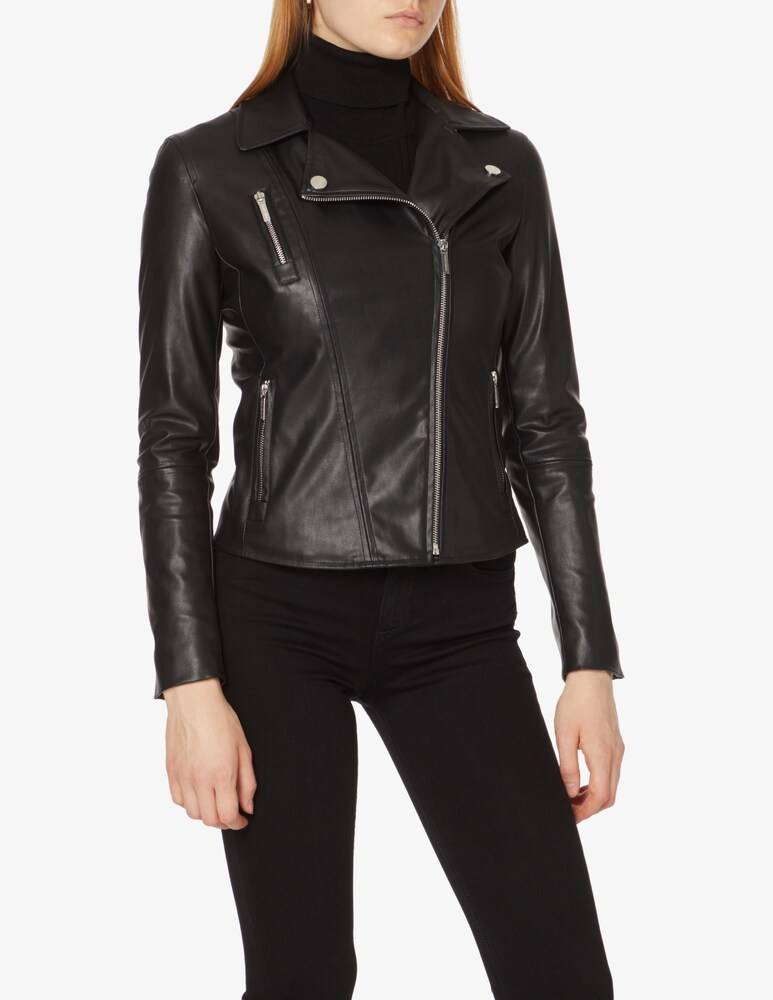 Armani Exchange Giacca biker in ecopelle - Nero