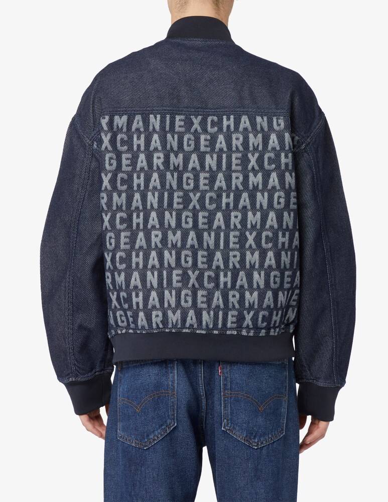 Armani Exchange Giacca Denim Logo All Over