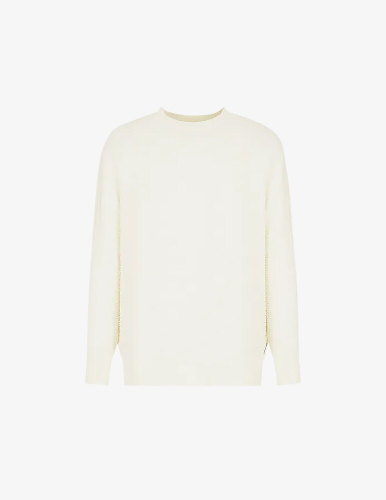 Armani Exchange Maglia Girocollo Punto Noce Banda Laterale
