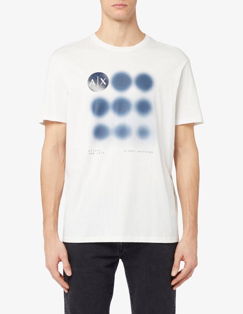 Armani Exchange Maglietta regular fit logo sfere