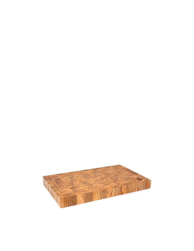Arte Legno Tagliere Listellare Con Fresata - Marrone