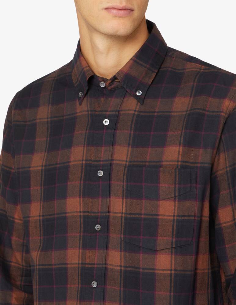 Aspesi Camicia New Robert Quadri Indiano