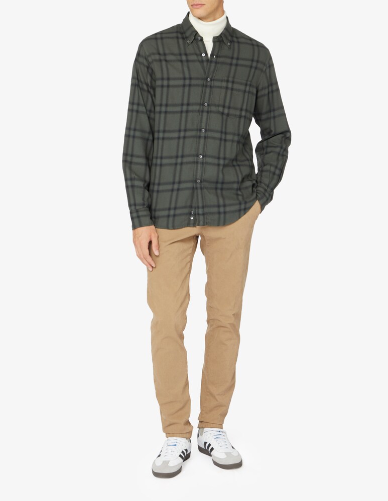 Aspesi Camicia New Robert Quadri Indiano
