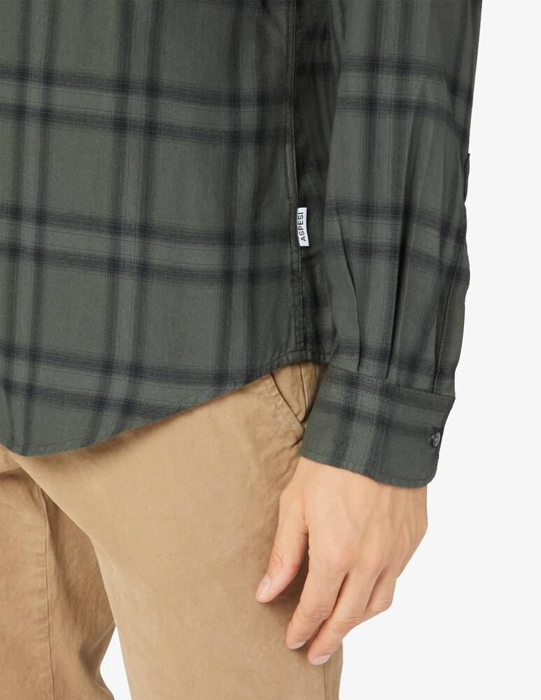 Aspesi Camicia New Robert Quadri Indiano