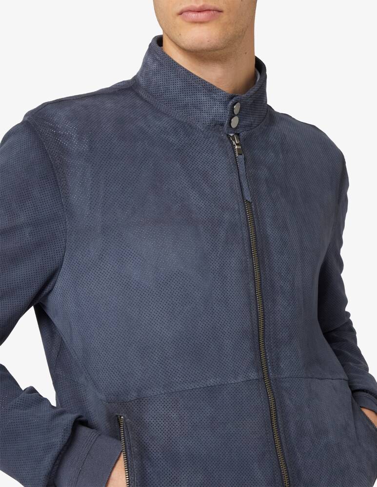 At.p.co Giacca Biker Pelle Traforato