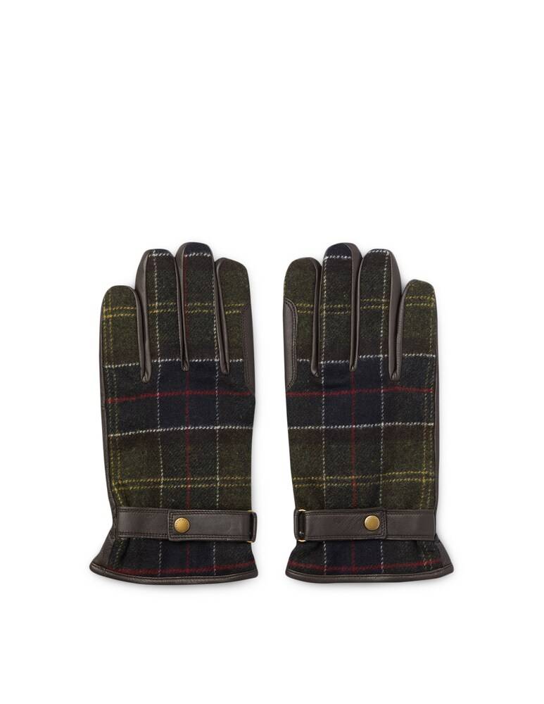 Barbour Guanto Pelle E Tartan