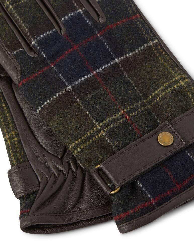 Barbour Guanto Pelle E Tartan