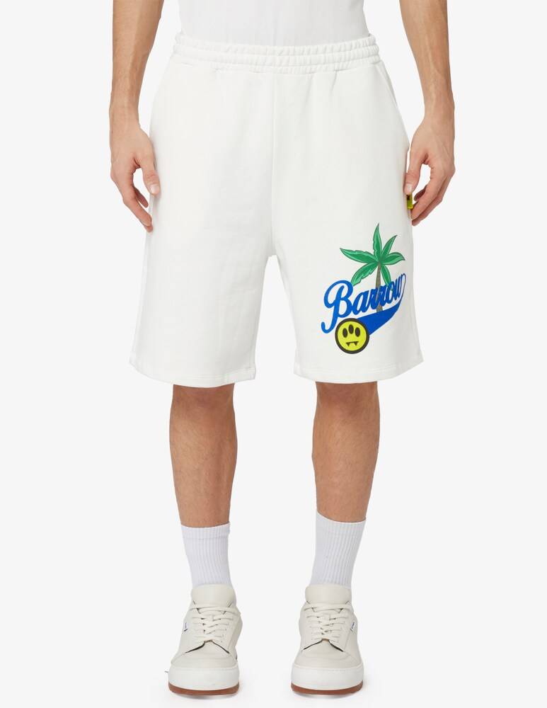 Barrow Pantaloncini tuta white palma