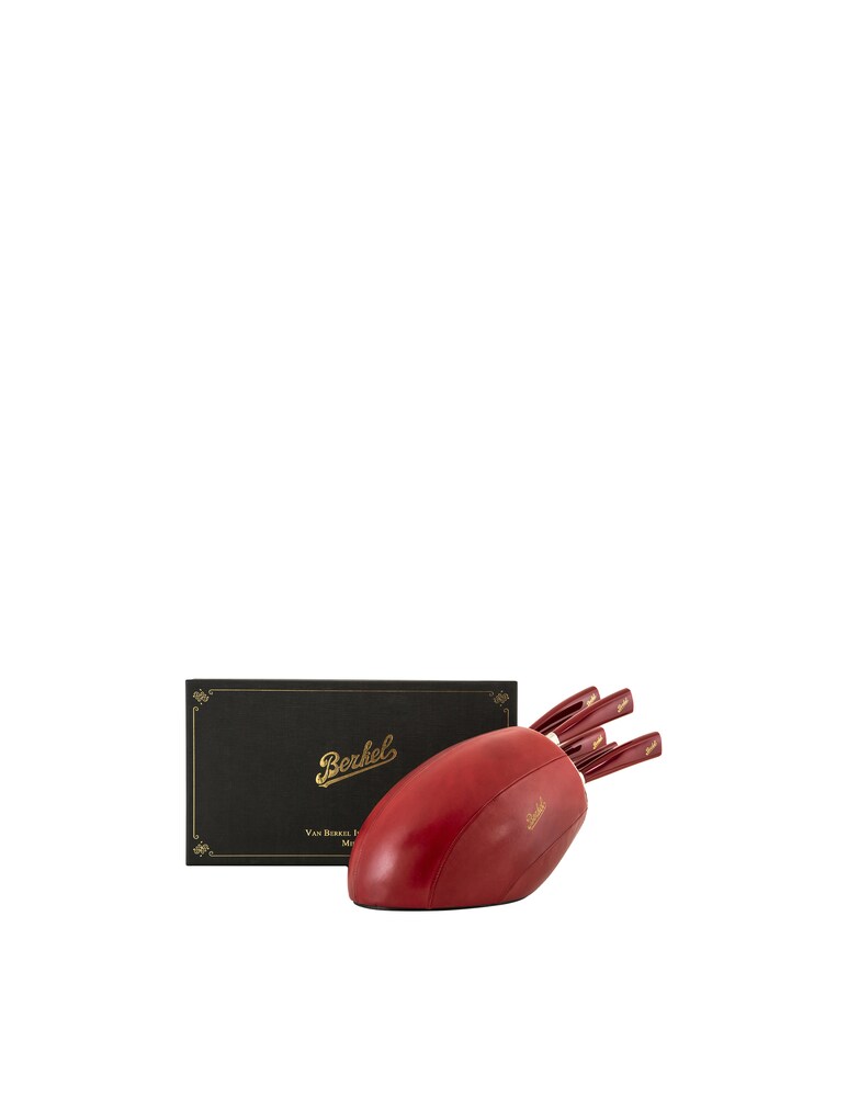 Berkel Ceppo Sense Rosso + Set 5 Coltelli Elegance Red - Rosso