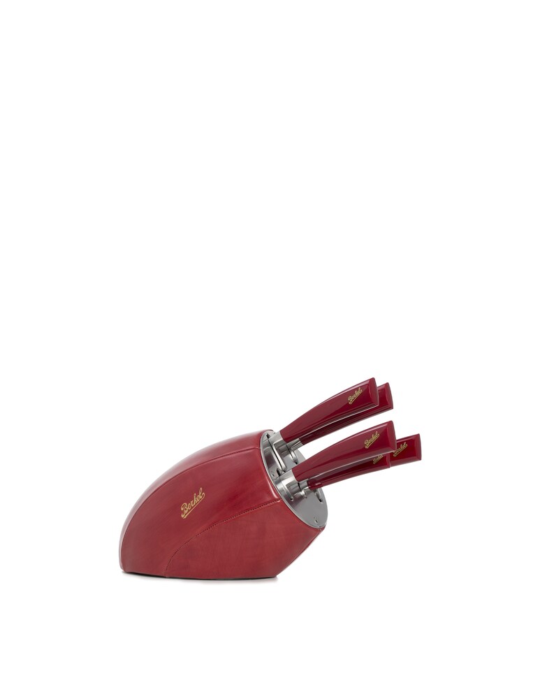 Berkel Ceppo Sense Rosso + Set 5 Coltelli Elegance Red - Rosso