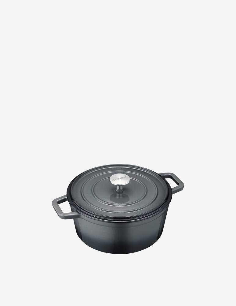 Berndes B.Iron Rostiera tonda 20 cm grigia con coperchio