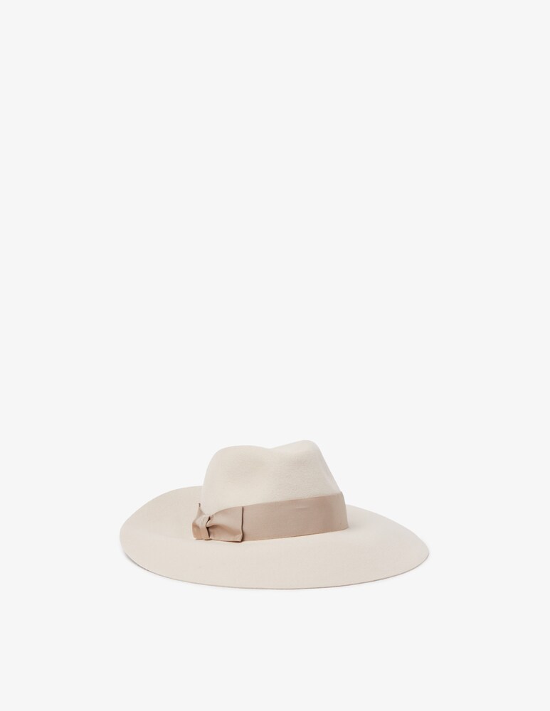 Borsalino Feltro Rasato Sfoderato Cinta Cannete 4 Cm