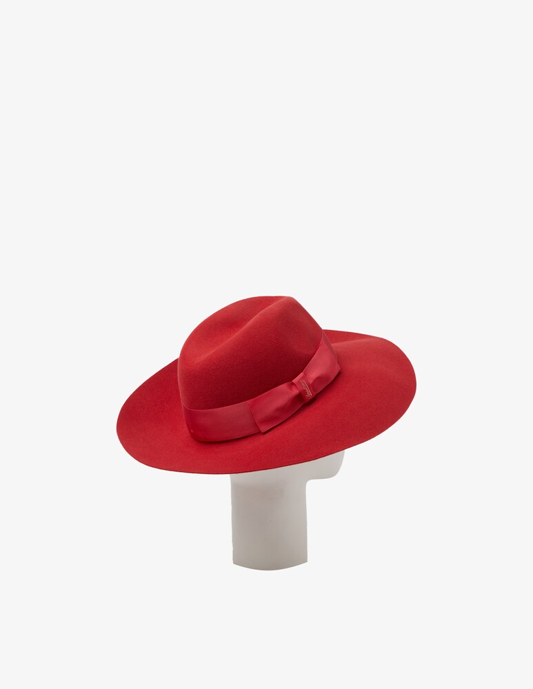 Borsalino Feltro Rasato Sfoderato Cinta Cannete 4 Cm