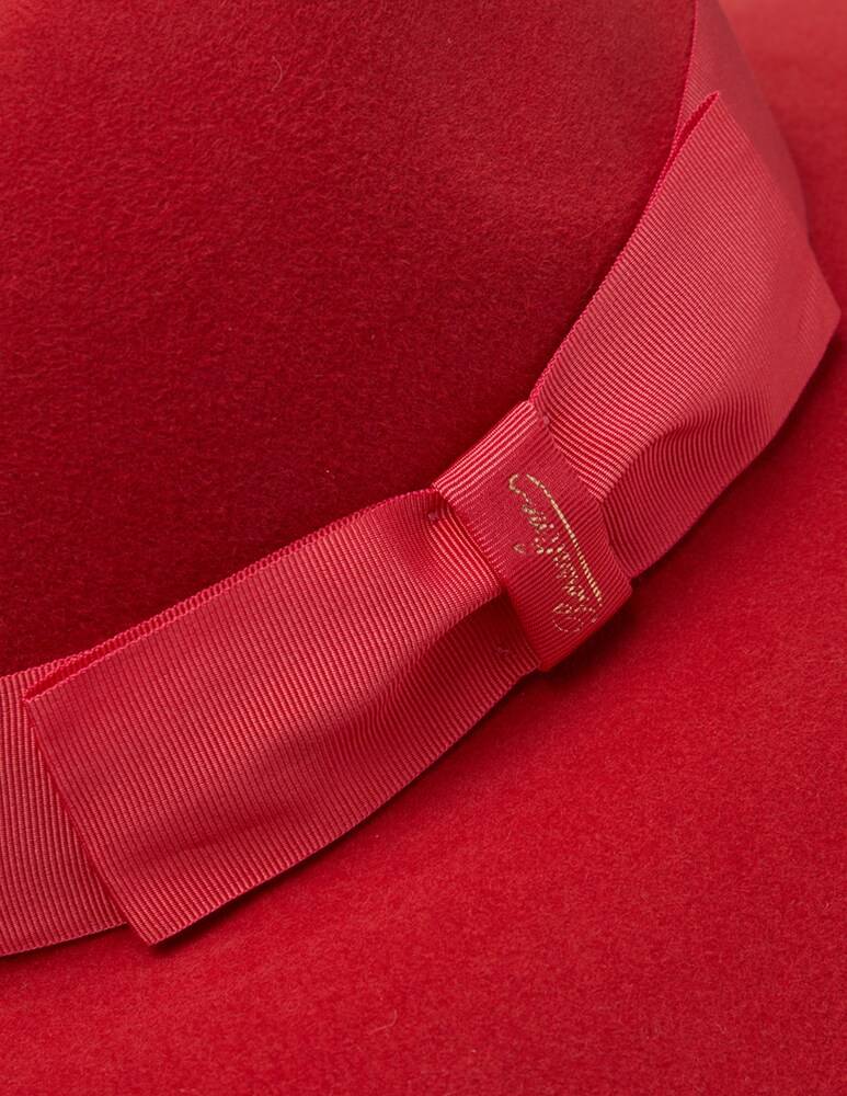 Borsalino Feltro Rasato Sfoderato Cinta Cannete 4 Cm