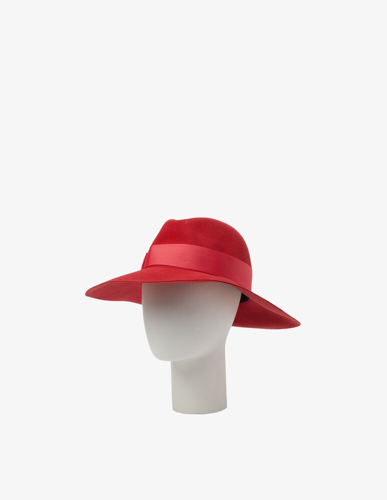 Borsalino Feltro rasato sfoderato cinta cannete 4 cm