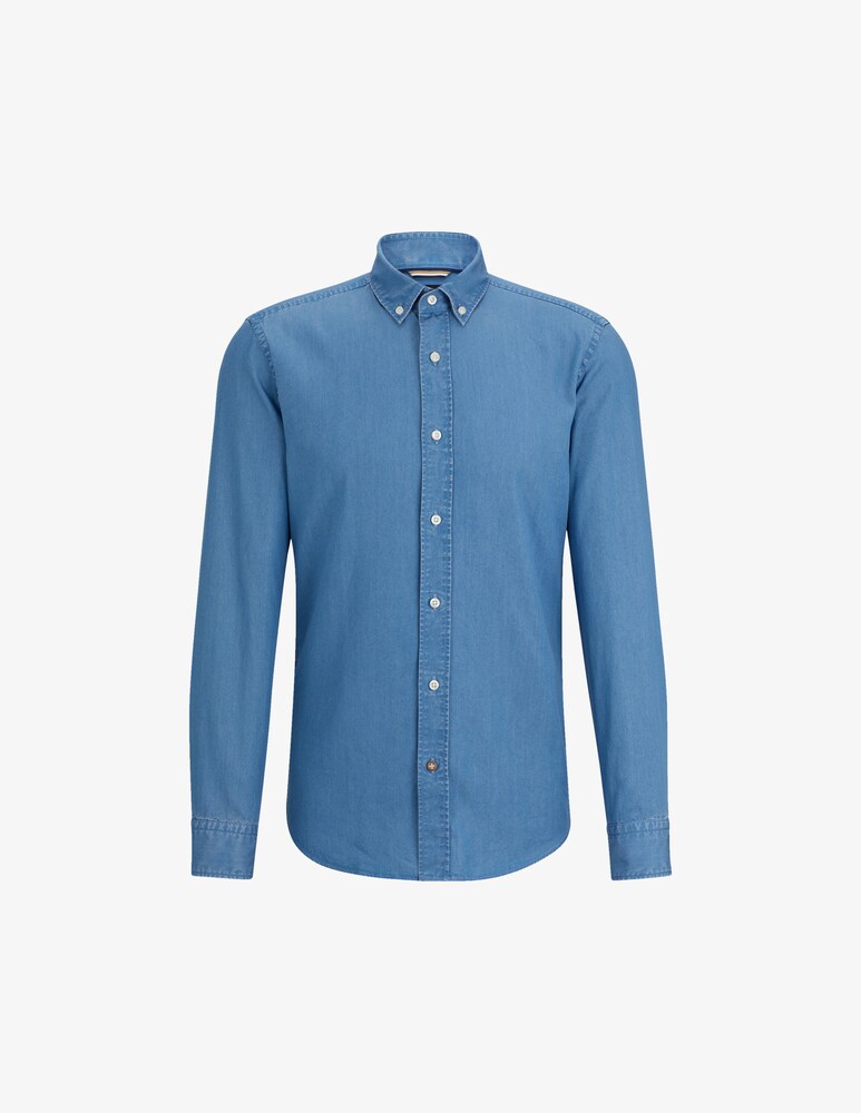 BOSS Camicia hal regular fit chambray denim