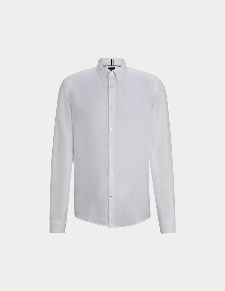 BOSS Camicia liam regular fit in lino