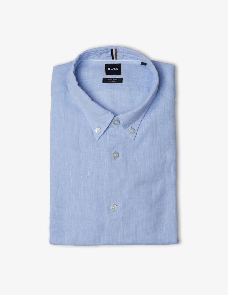 BOSS Camicia liam regular fit in lino