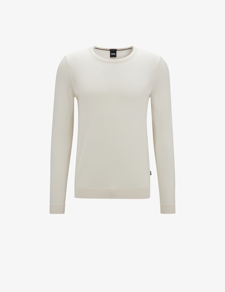 BOSS Maglia Girocollo Leno In Lana