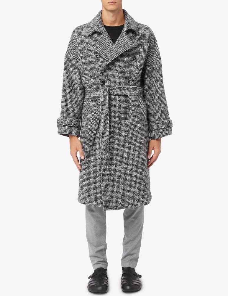 Bottega Martinese Cappotto doppiopetto sale pepe