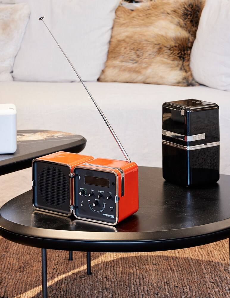 Brionvega Radio Cubo Ts522D+S 50° Edizione 50° Anniversario. - Arancione