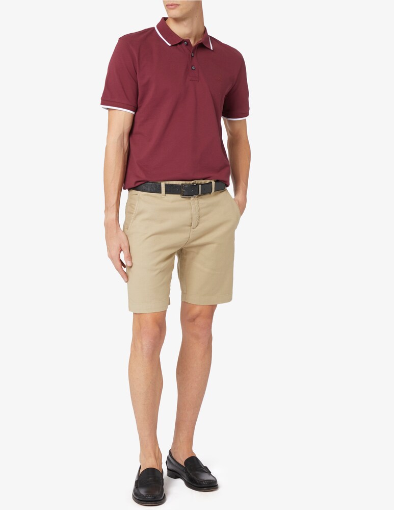 Brooksfield Bermuda Chino Slim Cotone E Lino