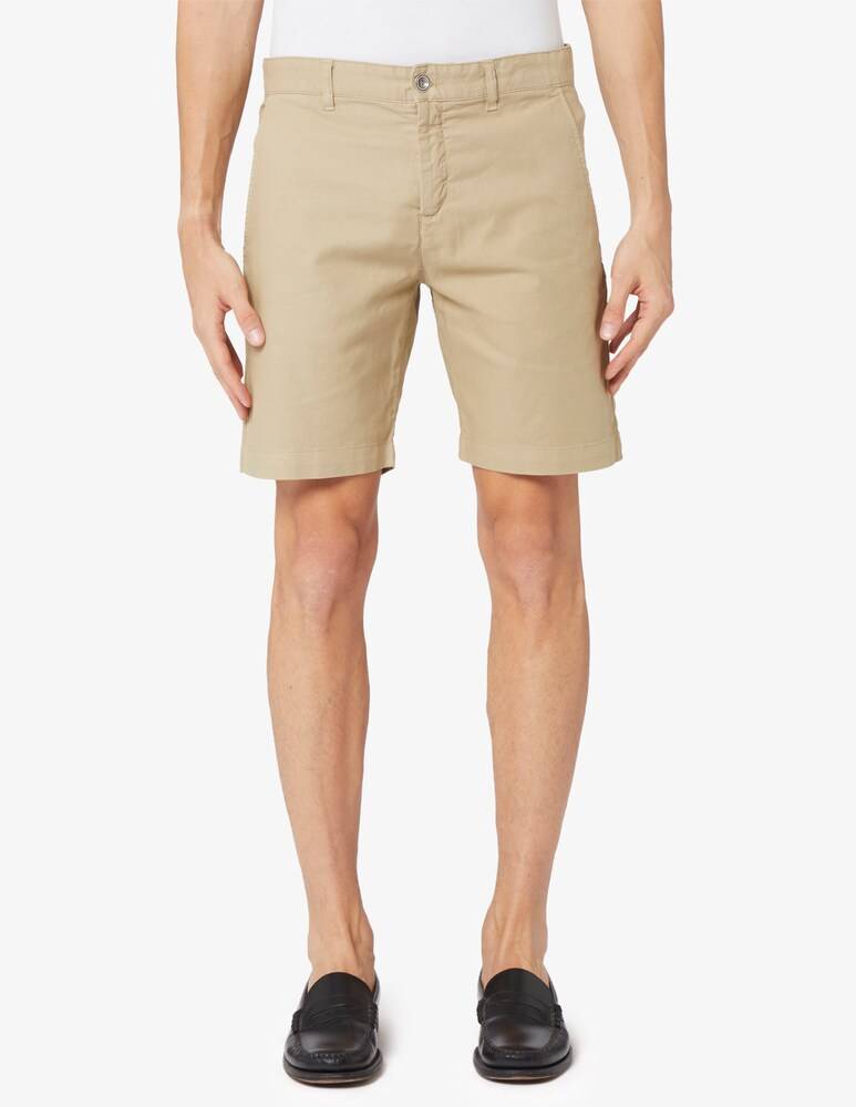 Brooksfield Bermuda chino slim cotone e lino