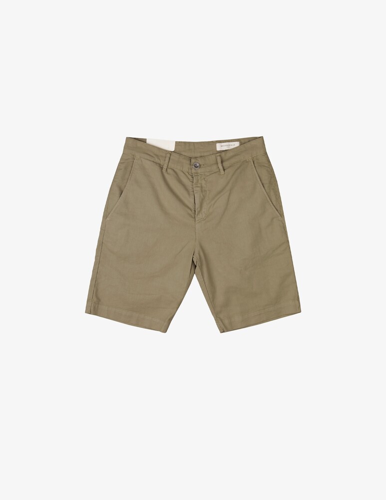Brooksfield Bermuda chino slim cotone e lino
