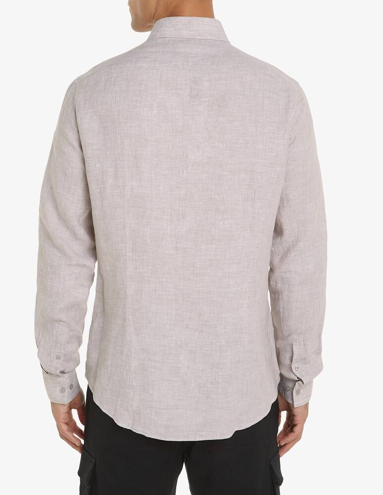 Calvin Klein Camicia In Lino Slim Fit