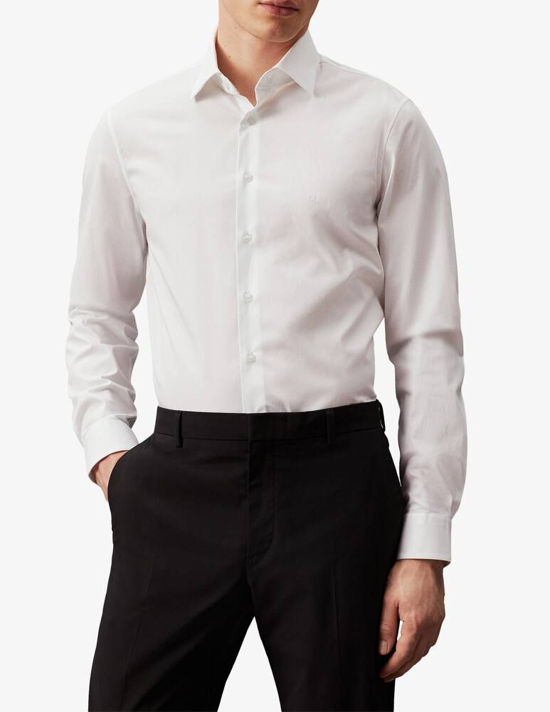 Calvin Klein Camicia poplin stretch regular fitted