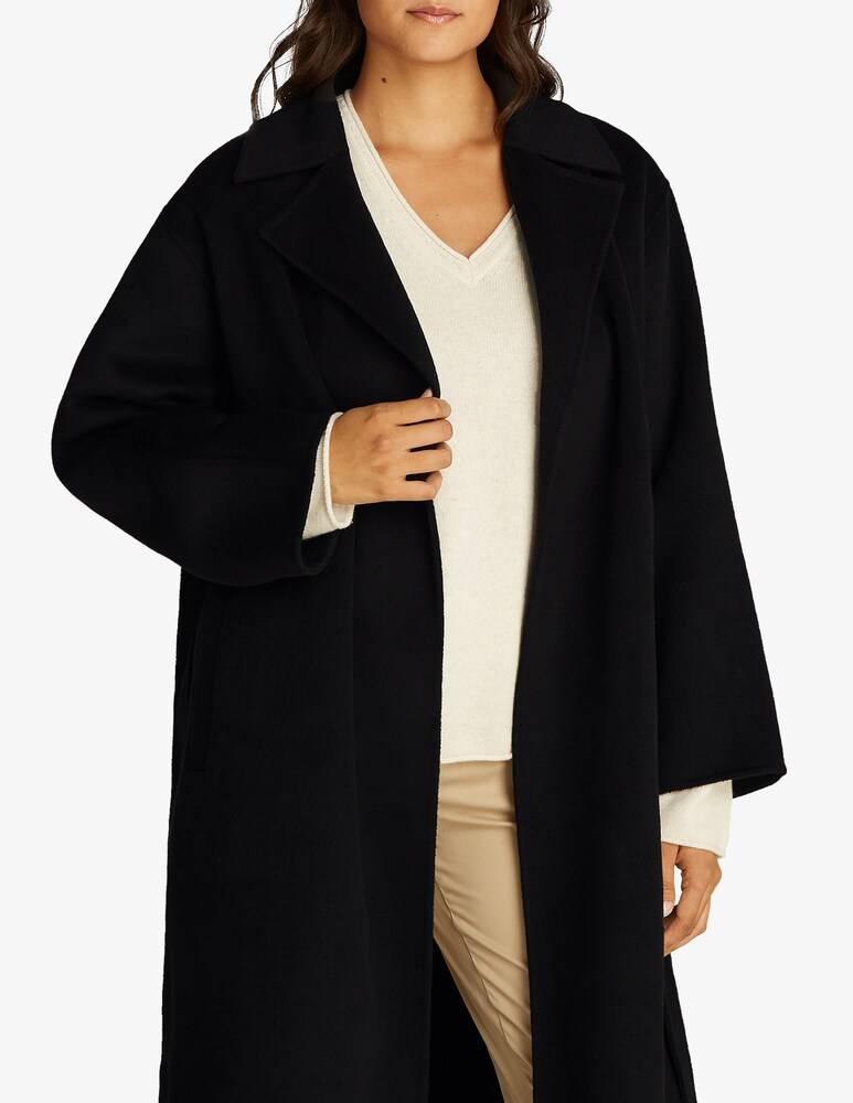 Calvin Klein Cappotto Vestaglia Lungo Con Cintura In Lana