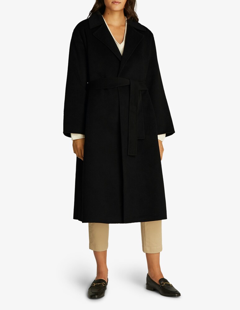 Calvin Klein Cappotto vestaglia lungo con cintura in lana