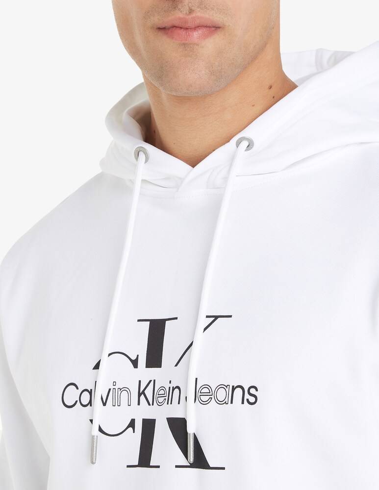 Calvin Klein Jeans Felpa Con Cappuccio Big Logo Disrupted