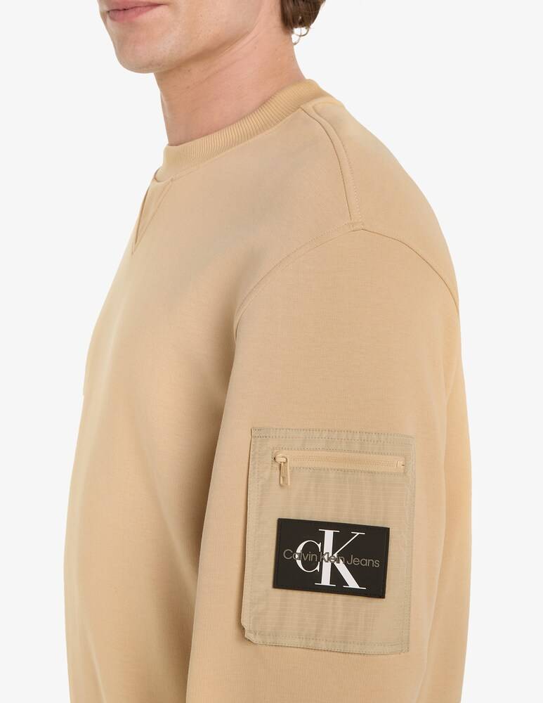 Calvin Klein Jeans Felpa Girocollo Badge Ripstop