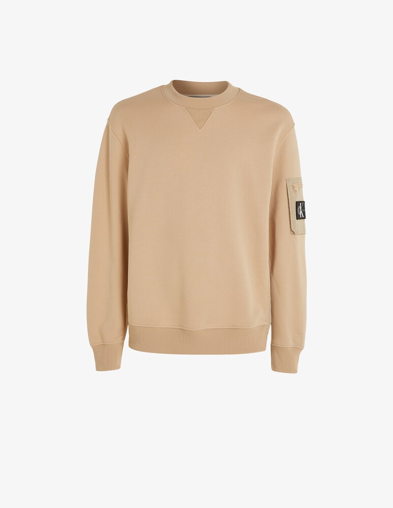 Calvin Klein Jeans Felpa Girocollo Badge Ripstop