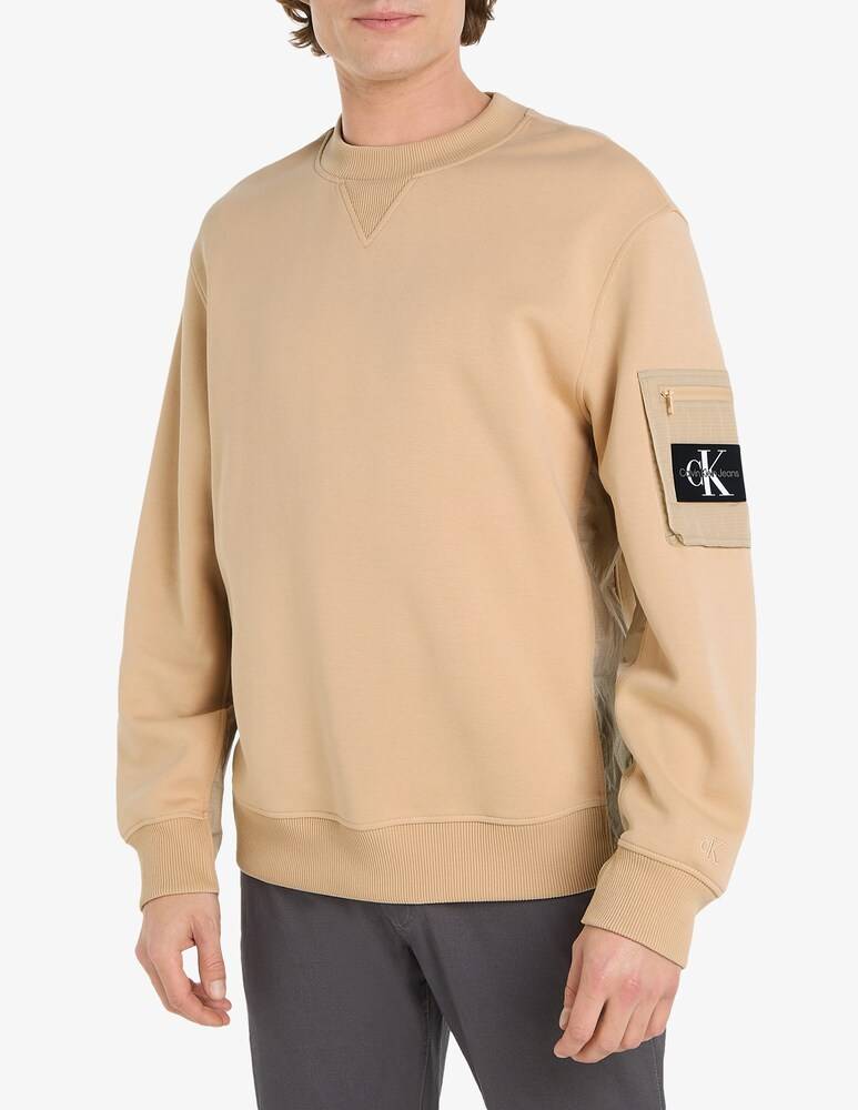 Calvin Klein Jeans Felpa girocollo badge ripstop