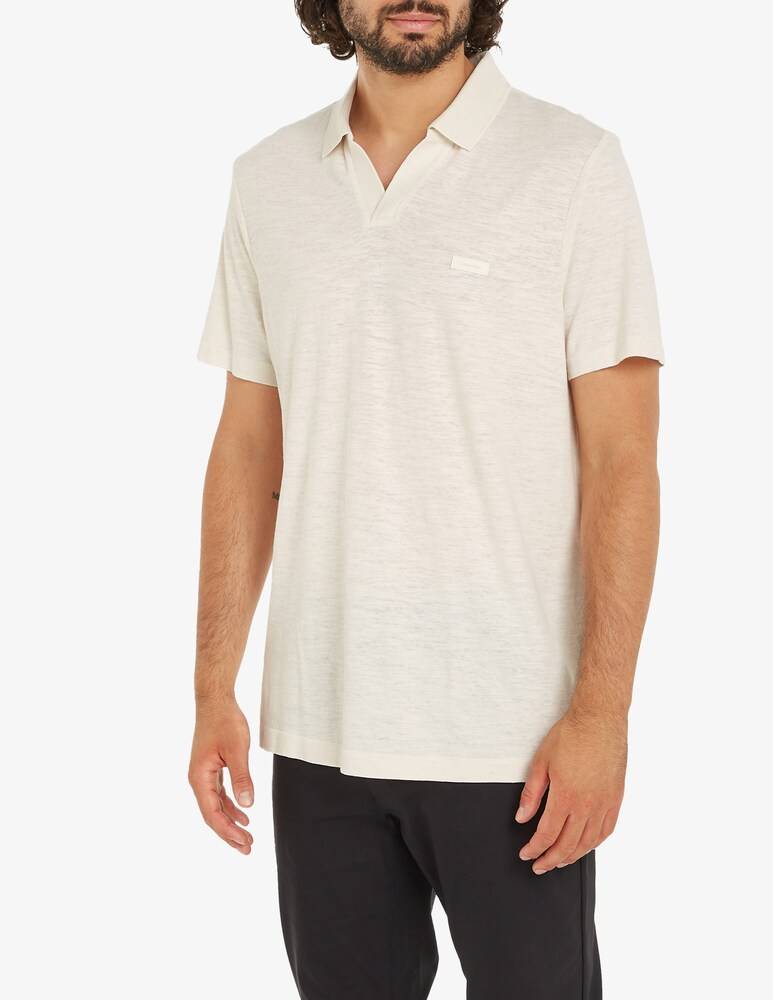 Calvin Klein Polo maniche corte open collar