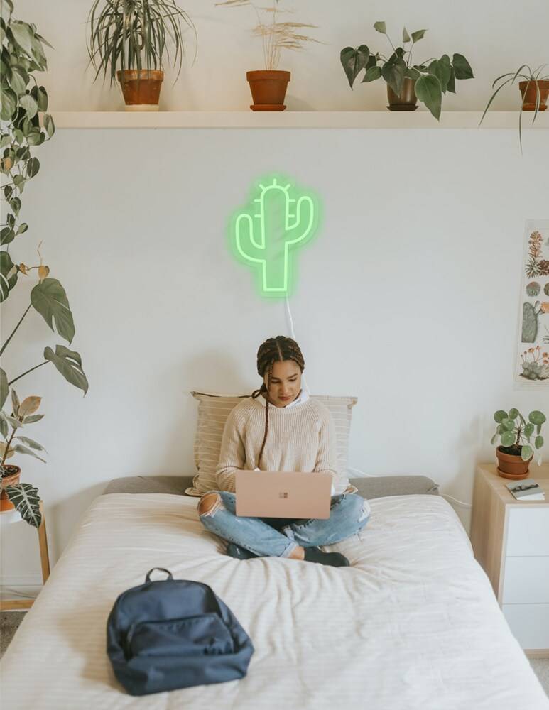 Candyshock Neon/Led Da Parete Con Design Cactus