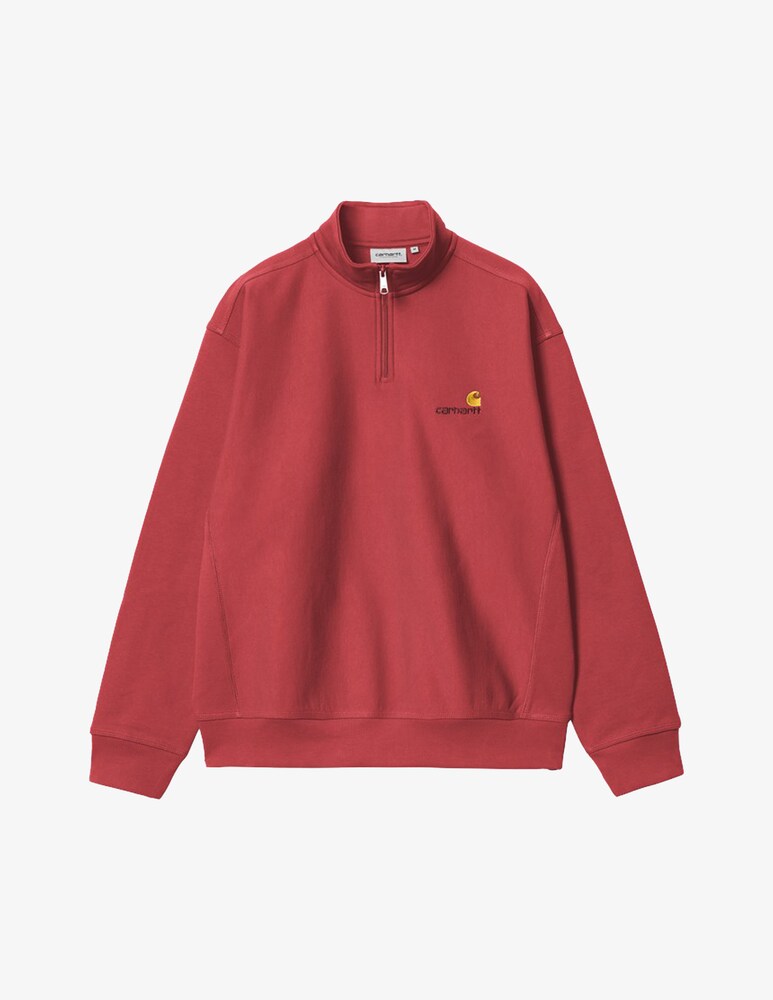 Carhartt WIP Felpa american script con mezza zip
