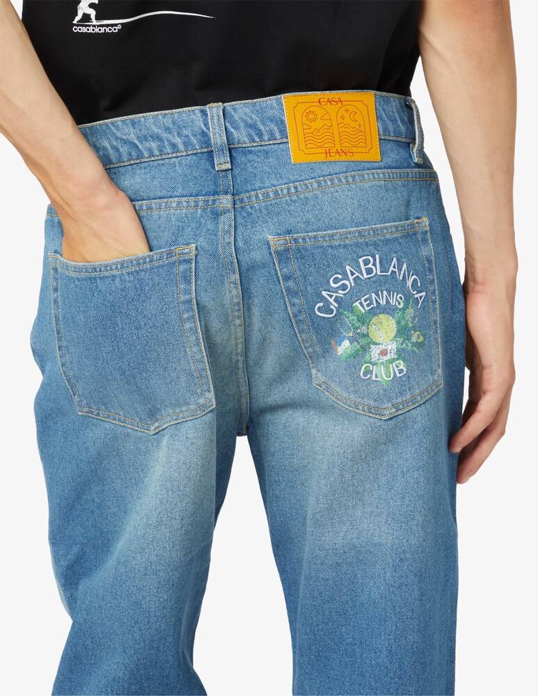 Casablanca Jeans Tasca Embroidered