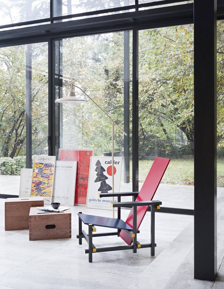Cassina Red And Blue Poltrona