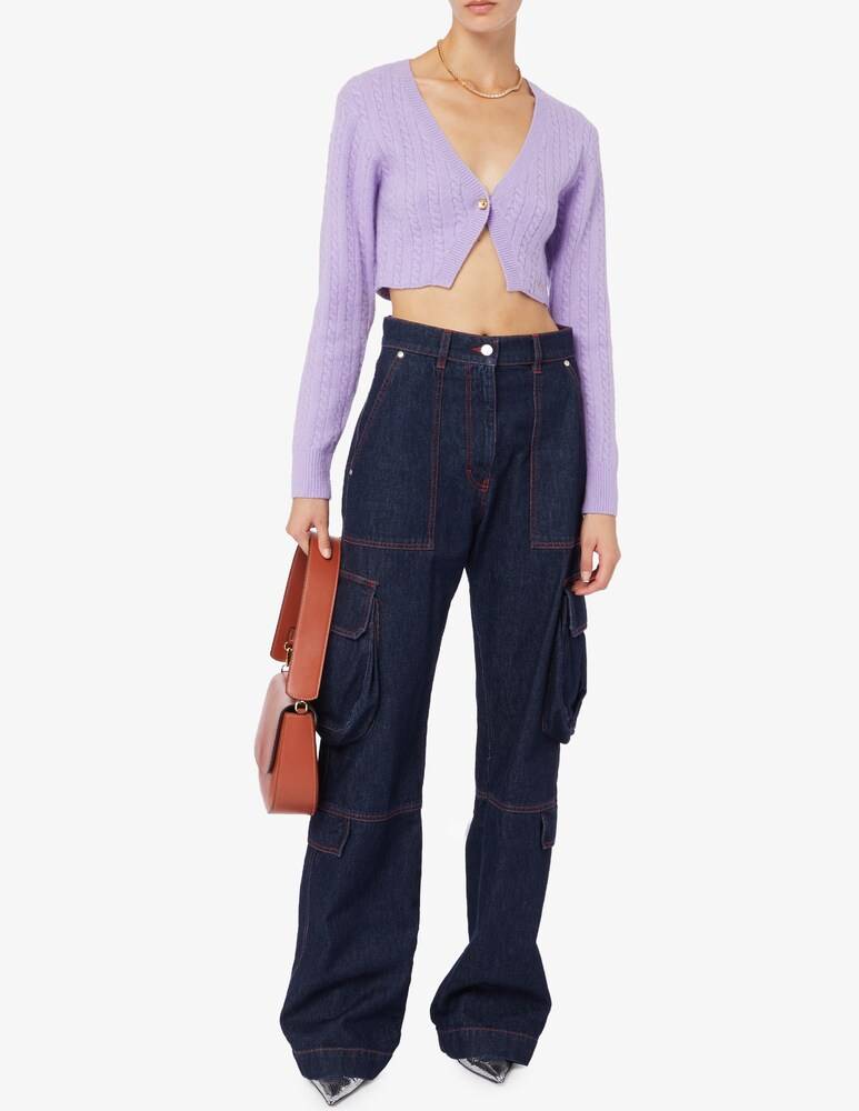 Chiara Ferragni Cardigan Crop Treccia